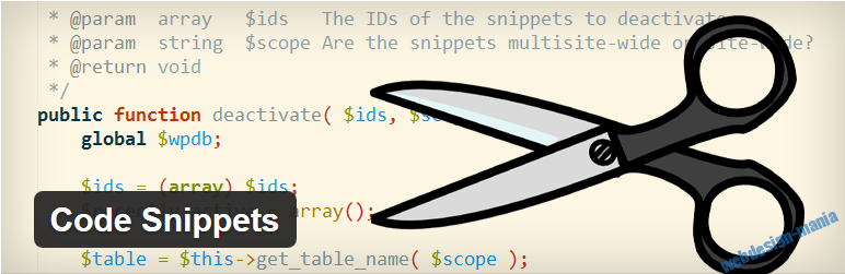 ワードプレスでfunctions.phpのコードを簡単に管理できるプラグイン「Code Snippets」 ワードプレスでfunctions.phpのコードを簡単に管理できるプラグイン「Code Snippets」